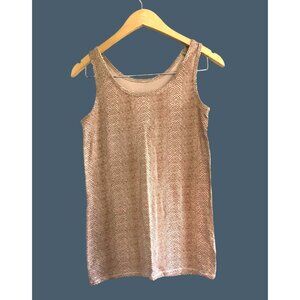 A NEW DAY- WOMENS BROWN ANIMAL PRINT TANK TOP SIZE X-LARGE